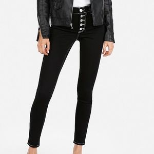 high rise black jeans legging